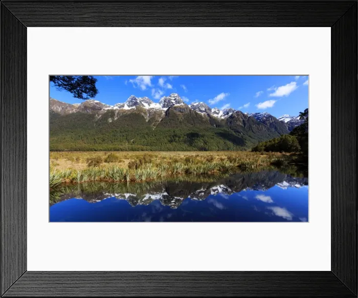 Framed Print : Mirror Lake mountain reflections