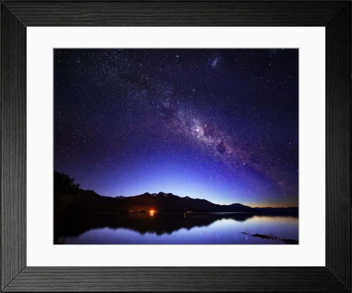 Framed Print : Milky Way over mountains at Glenorchy Framed Print : Milky Way over mountains at Glenorchy