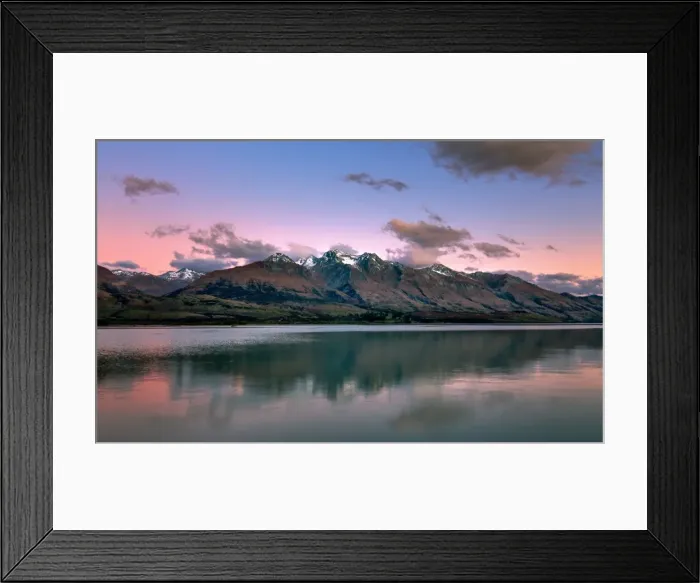 Framed Print : sunset over Glenorchy New Zealand