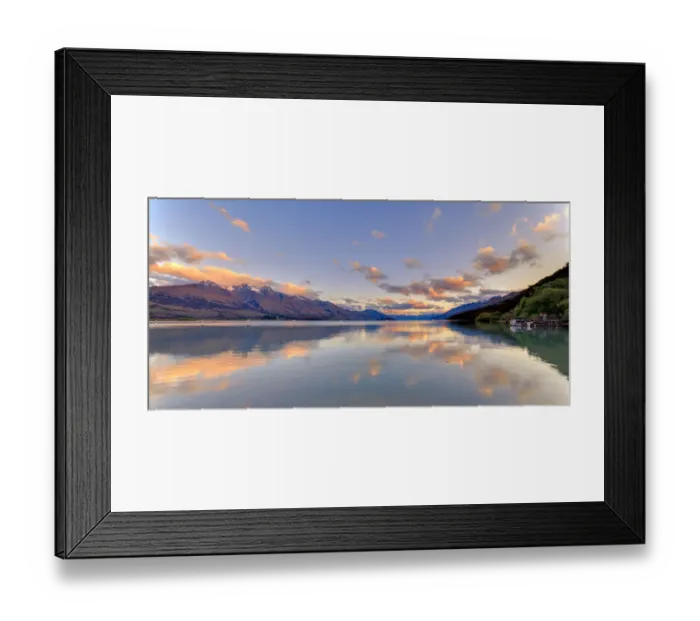Framed Print : Sunset reflections lake Wakatipu Framed Print : Sunset reflections lake Wakatipu