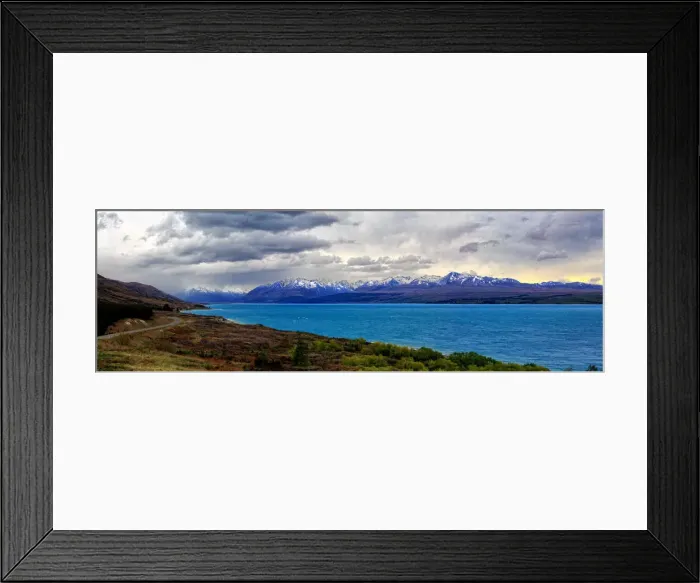 Framed Print : Lake Pukaki storm panorama