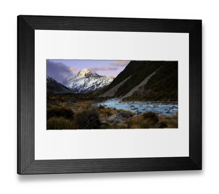 Framed Print : Mt Cook Sunset pamorama Framed Print : Mt Cook Sunset pamorama
