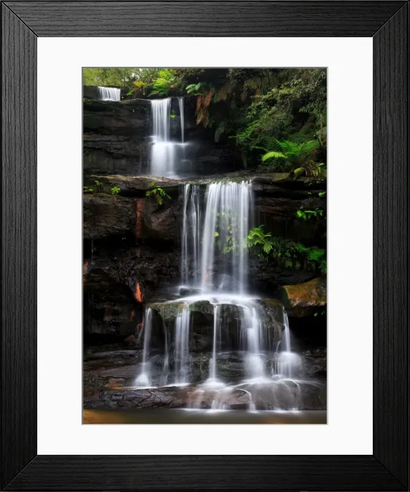 Framed Print : Cascading Waterfall