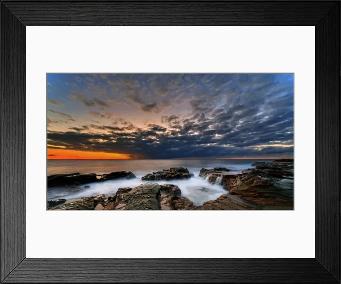Framed Print : Dramatic seascape sunrise Framed Print : Dramatic seascape sunrise
