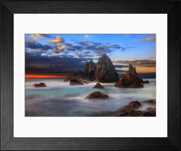 Framed Print : Long exposure dramatic seascape Framed Print : Long exposure dramatic seascape