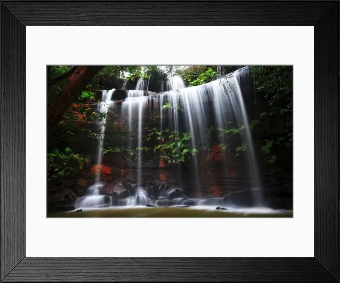 Framed Print : Tranquil Waterfall Framed Print : Tranquil Waterfall