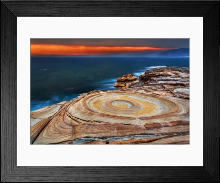 Framed Print : Weathered rocky shoreline at sunset Framed Print : Weathered rocky shoreline at sunset