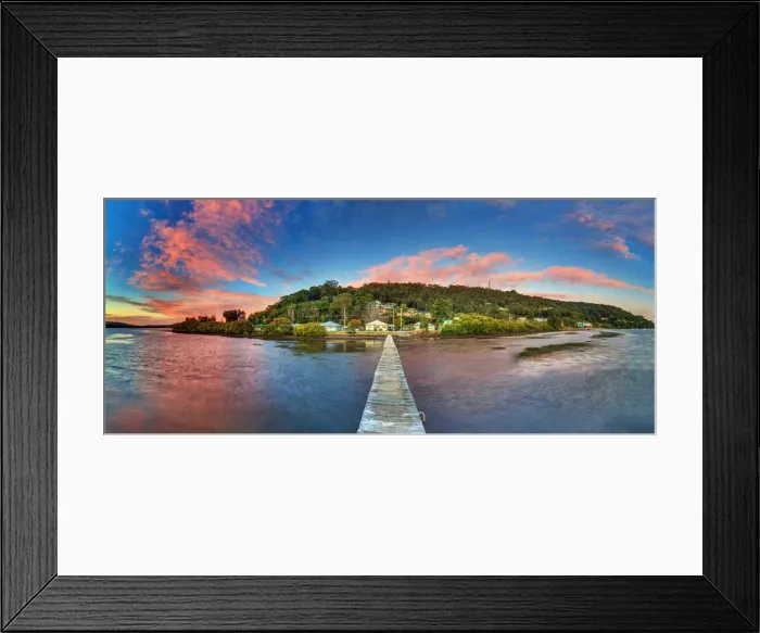 Framed Print : Jetty sunrise panorama Framed Print : Jetty sunrise panorama
