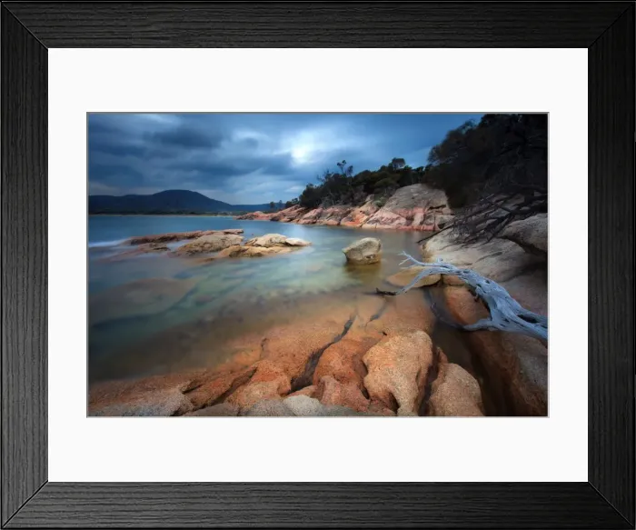 Framed Print : Storm clouds and tranquil bay Framed Print : Storm clouds and tranquil bay