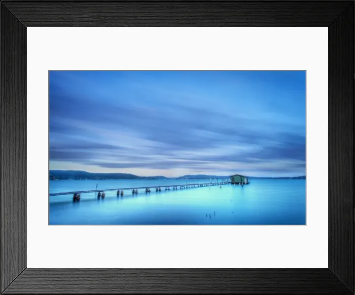 Framed Print : Long exposure wharf
