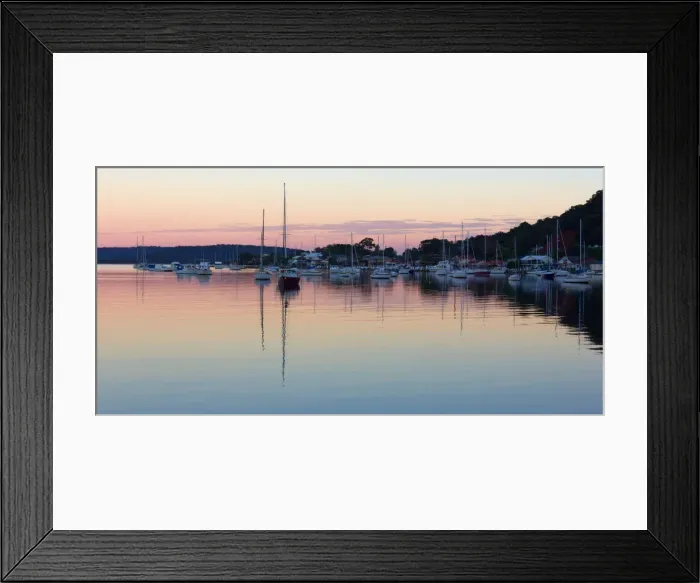 Framed Print : Yachts at sunset with reflection Framed Print : Yachts at sunset with reflection