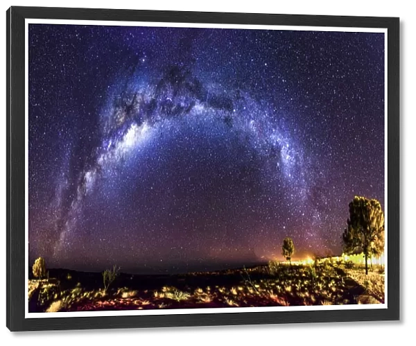 Milky way panorama in Kings Canyon