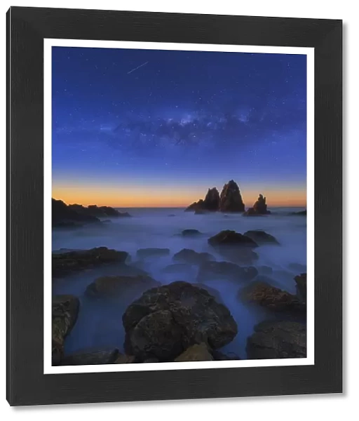 Starry night at Camel Rock beach, South coast of Australia