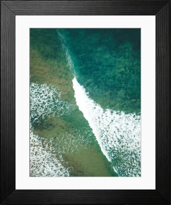 Framed Print : Aerial view of landscape and sea Framed Print : Aerial view of landscape and sea