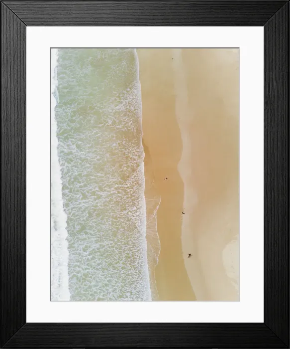 Framed Print : Birds eye view of a woman at the shore of the beach at Apollo Bay, Great Ocean Road, Victoria, Australia Framed Print : Birds eye view of a woman at the shore of the beach at Apollo Bay, Great Ocean Road, Victoria, Australia