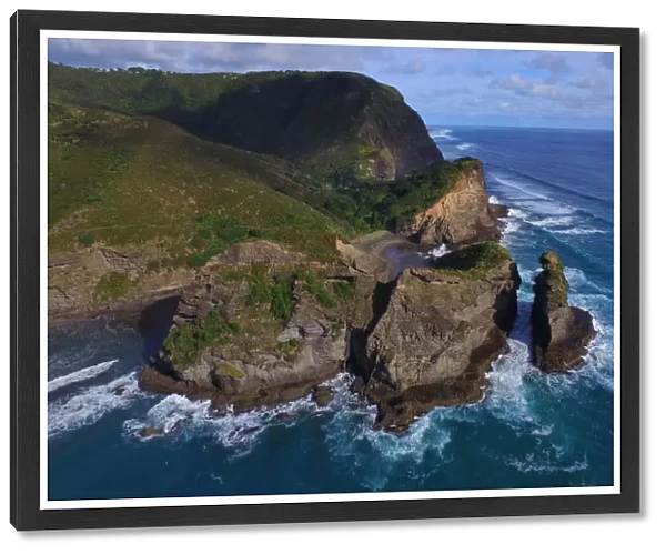 Rock Formation in Piha Beach, North Island, New Zealand