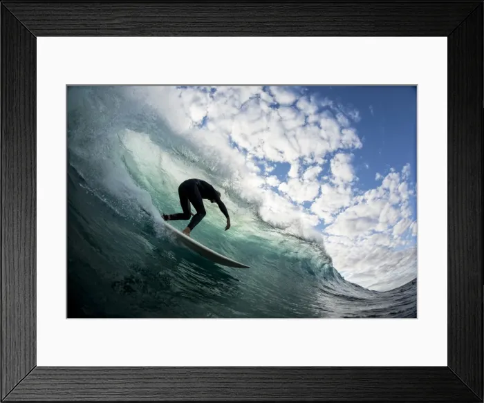 Framed Print : Down the line with clouds