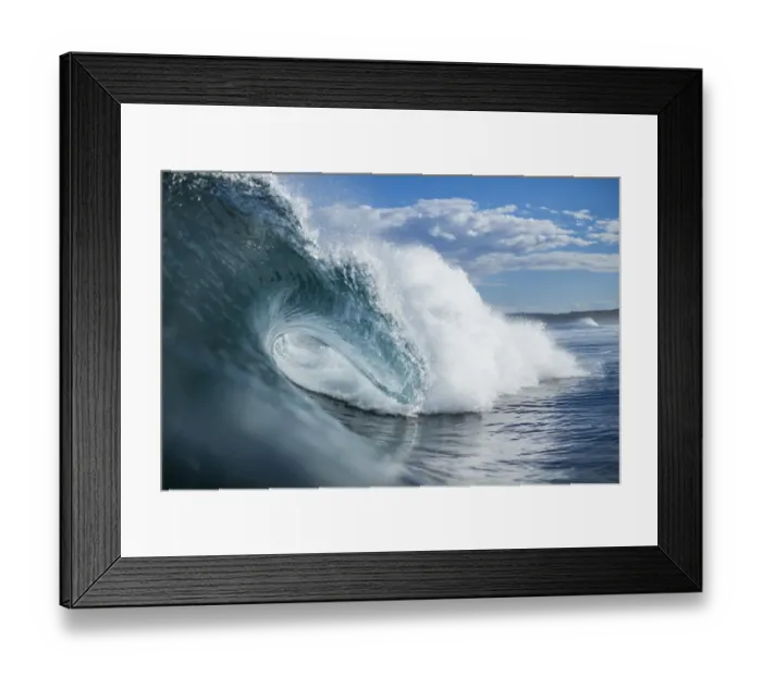 Framed Print : blue depth pipe