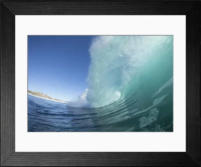 Framed Print : ocean water, wave, lifestyle, surfer, pit, pipe