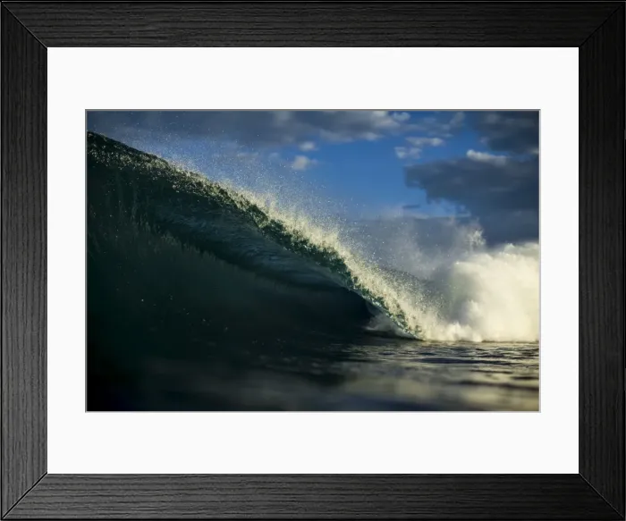 Framed Print : ocean water, wave, lifestyle, surfer, pit, pipe