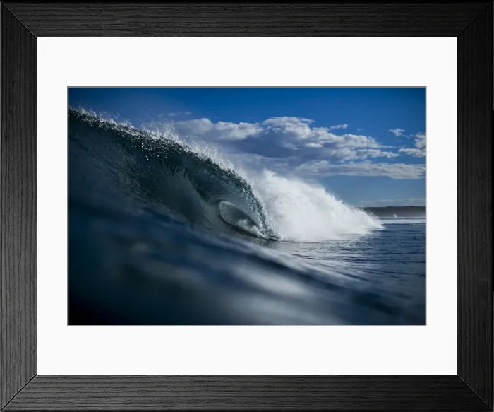 Framed Print : ocean water, wave, lifestyle, surfer, pit, pipe