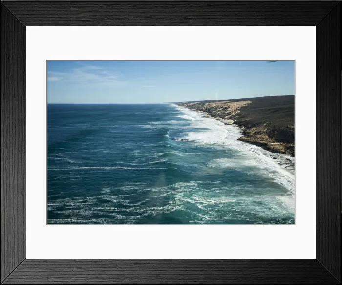 Framed Print : line up, coast, ocean, wave