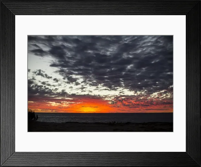 Framed Print : ocean, bluff, orange, art