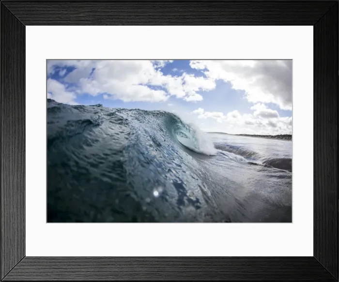 Framed Print : Dry pit. a little slab running down the dry reef in western austrlia