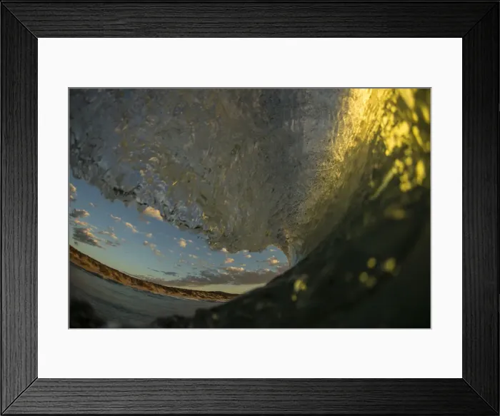 Framed Print : Spit gold. Beautiful after noon in the water