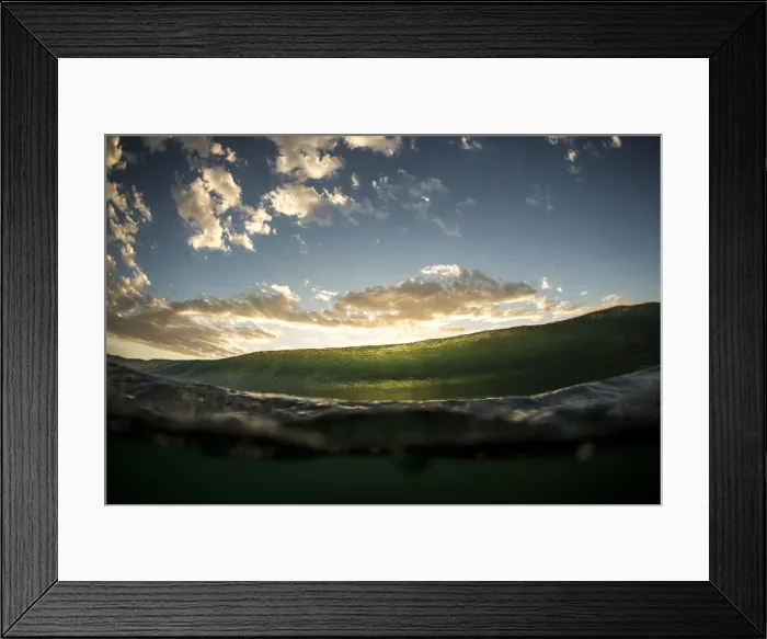 Framed Print : Spit gold. Beautiful after noon in the water