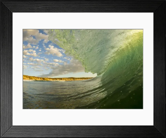 Framed Print : Spit gold. Beautiful after noon in the water