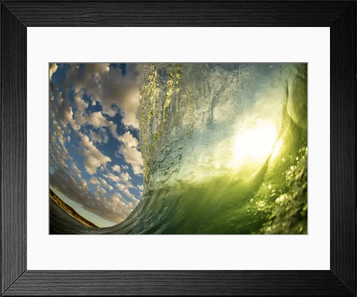 Framed Print : Spit gold. Beautiful after noon in the water