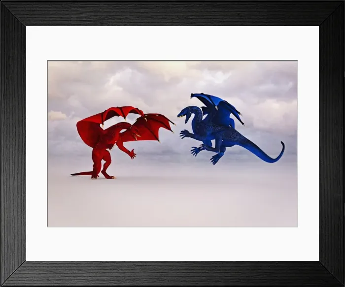 Framed Print : anger, angry, animals, attacking, battle, blue, cloud, color image, competition, conflict Framed Print : anger, angry, animals, attacking, battle, blue, cloud, color image, competition, conflict