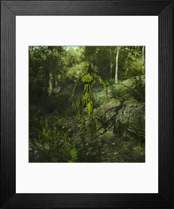 Framed Print : android, broken, camouflage, color image, concept, copy space, cyborg, day, decay Framed Print : android, broken, camouflage, color image, concept, copy space, cyborg, day, decay