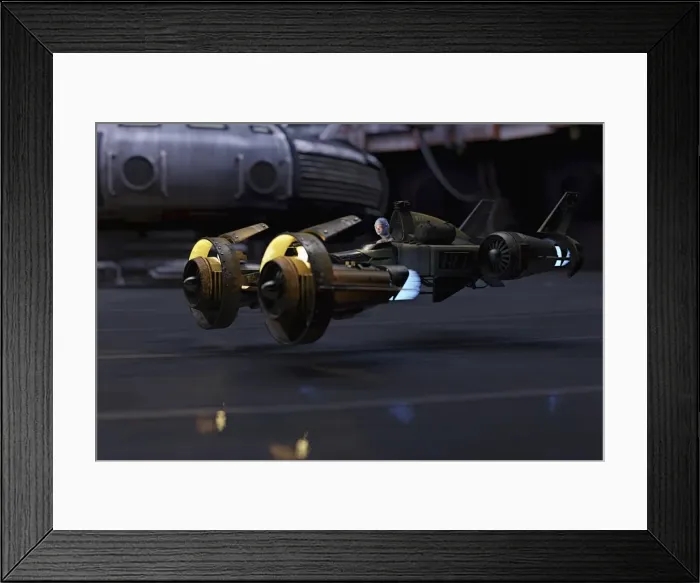 Framed Print : aircraft, anti-gravity, color image, concept, copy space, digital composite, digitally generated