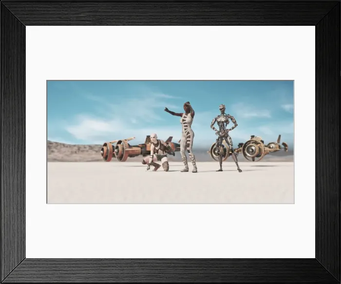 Framed Print : android, anti-gravity, arms outstretched, cloud, color image, concept, copy space
