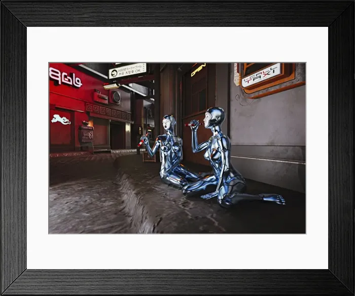 Framed Print : addiction, android, bar, bizarre, city, city life, color image, concept, copy space Framed Print : addiction, android, bar, bizarre, city, city life, color image, concept, copy space