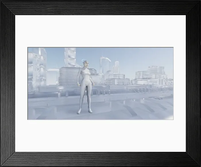 Framed Print : android, architecture, city, cityscape, color image, concept, copy space, cyborg Framed Print : android, architecture, city, cityscape, color image, concept, copy space, cyborg