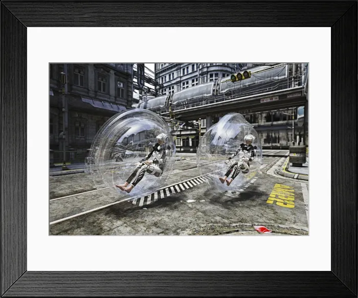 Framed Print : ar, augmented reality, city, color image, concept, day, digital composite, digital native Framed Print : ar, augmented reality, city, color image, concept, day, digital composite, digital native