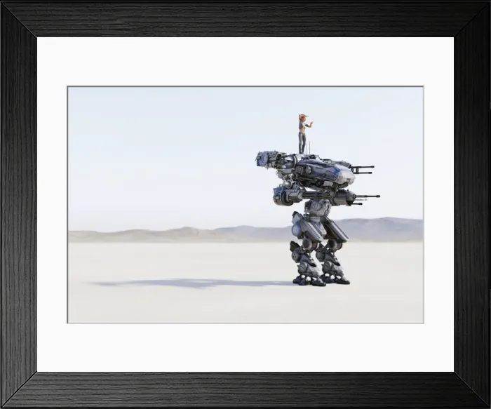 Framed Print : aiming, android, armed, balance, balancing, childhood, color image, concept, copy space