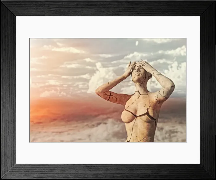 Framed Print : adversity, alone, ar, augmented reality, cloud, color image, computer graphic, concept