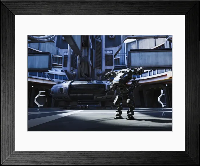 Framed Print : ai, android, ar, artificial intelligence, augmented reality, city, color image, concept