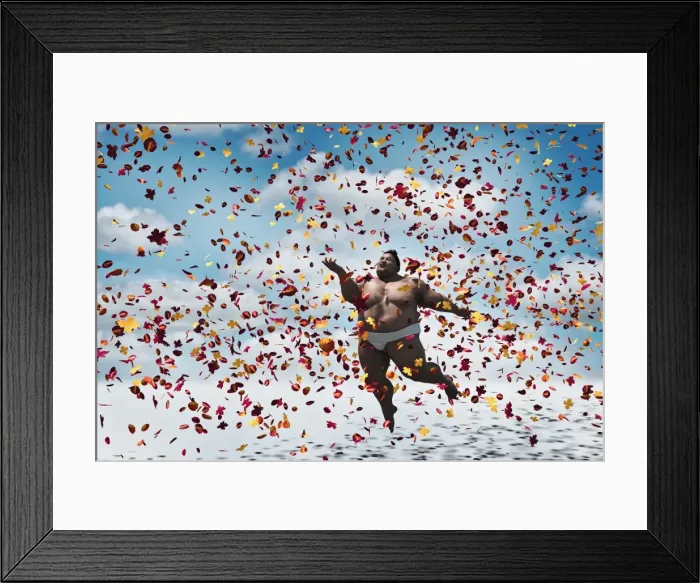 Framed Print : ar, augmented reality, autumn, autumn leaf, autumn leaves, balance, bare chest, black hair