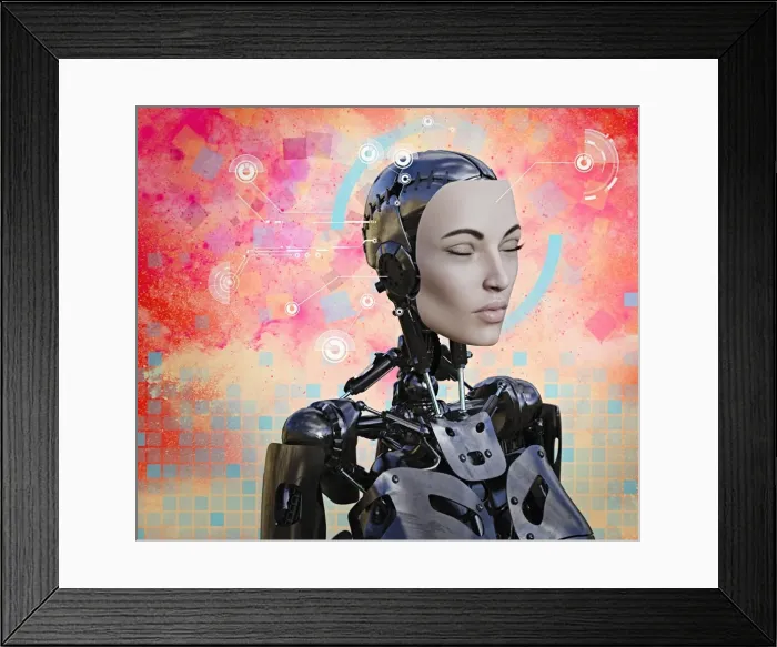 Framed Print : ai, ar, artificial, artificial intelligence, augmented reality, awakening, brain