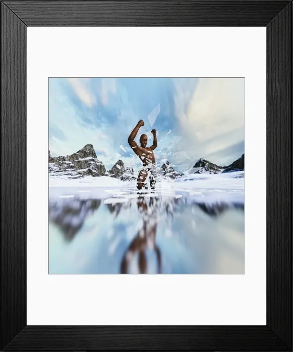 Framed Print : action, ar, arms raised, augmented reality, bald, breaking, breakthrough, change