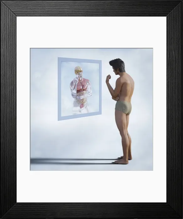 Framed Print : anatomy, ar, augmented reality, body image, brunette, cloud, color image, concept Framed Print : anatomy, ar, augmented reality, body image, brunette, cloud, color image, concept