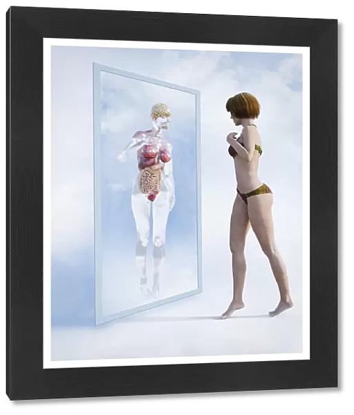 anatomy, ar, augmented reality, body image, brunette, cloud, color image, concept