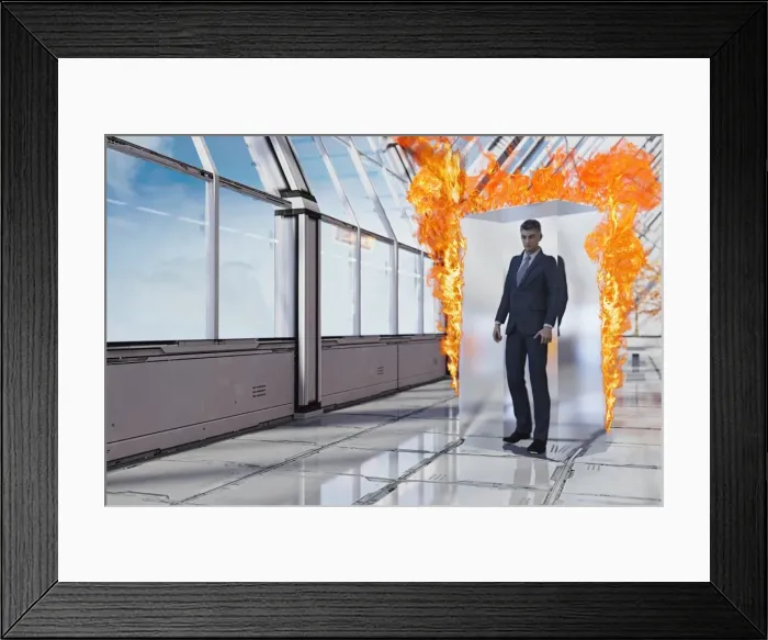 Framed Print : adversity, ar, augmented reality, bizarre, black hair, burning, business, business attire Framed Print : adversity, ar, augmented reality, bizarre, black hair, burning, business, business attire