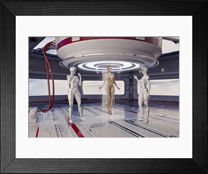 Framed Print : ai, ar, artificial intelligence, augmented reality, color image, concept, cyborg