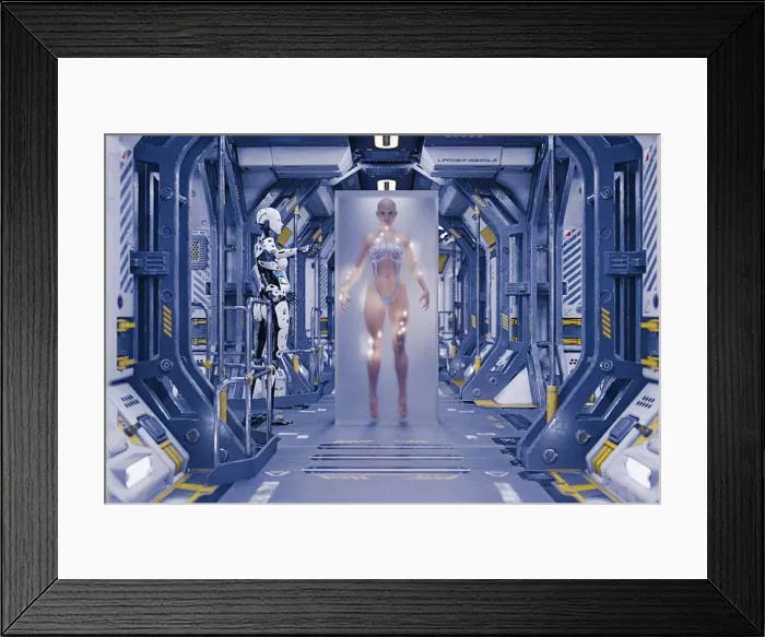 Framed Print : ai, ar, artificial intelligence, augmented reality, cold, color image, concept, confinement